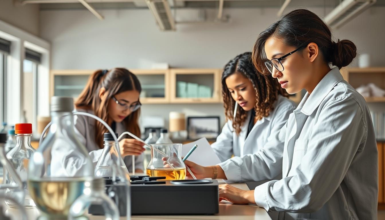 Students collaborating in study space